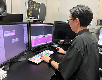 仮編集作業の様子